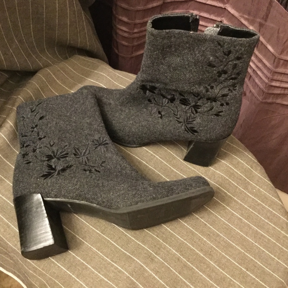 Gray Ankle Boots